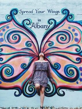'Spread Your Wings' colorful flower art print dress!!